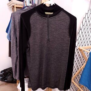 Smartwool 1/4 Zip 100% Merino Wool Base Layer, Medium